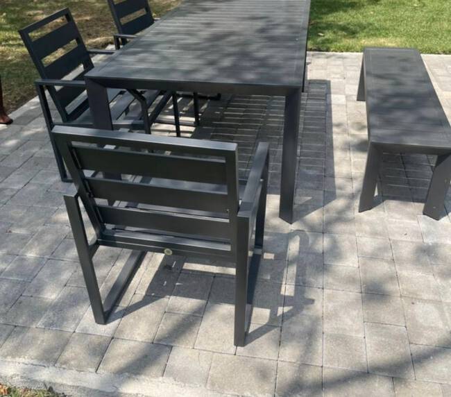 Outdoor table steel works